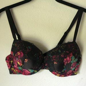 Aerie Ella Gel Padded Floral Lace Bra 34D